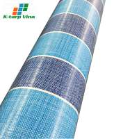 International Stripe Cover Custom Size Waterproof Woven Polyethylene PE Tarpaulin Rolls