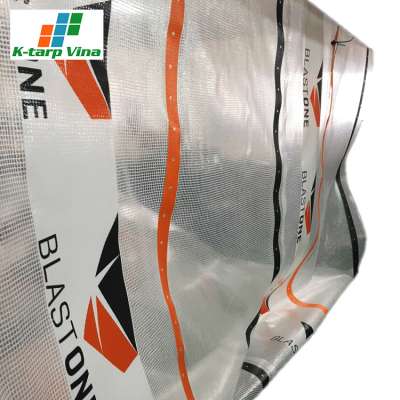 High Grade For Scaffolding Sheet Korean Technology Logo Print PE Tarpaulin Sheeting Material