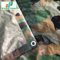 Especial Product With Olive Green On One Side And Other Side Print Army Camouflage Tarpaulin